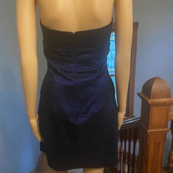 Gorgeous Metallic Blue Mini-Dress - Sz 2 - Picture 3 of 7